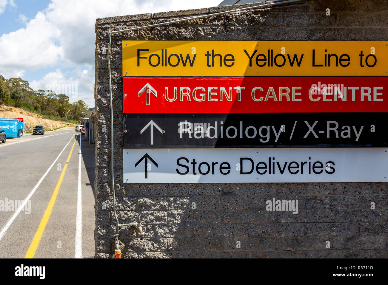 Kilmore & District Hospital Signs Stock Photo