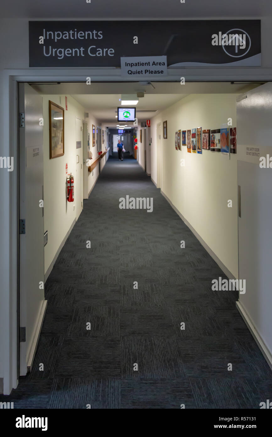 Kilmore & District Hospital hallway Signs Stock Photo