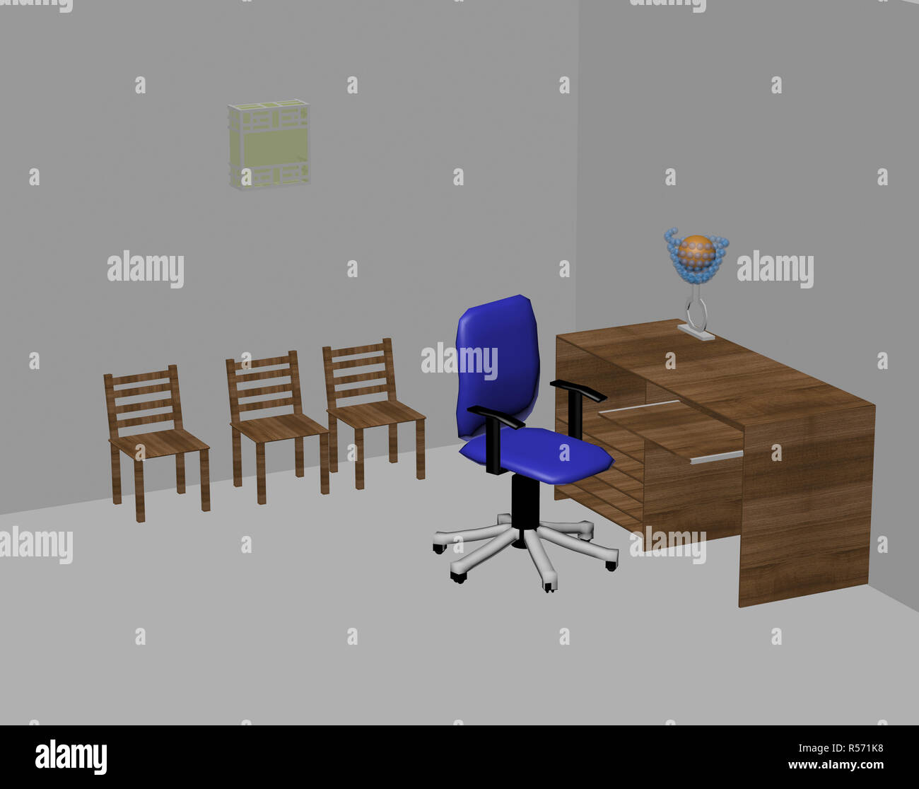 study with desk and chairs Stock Photo Alamy