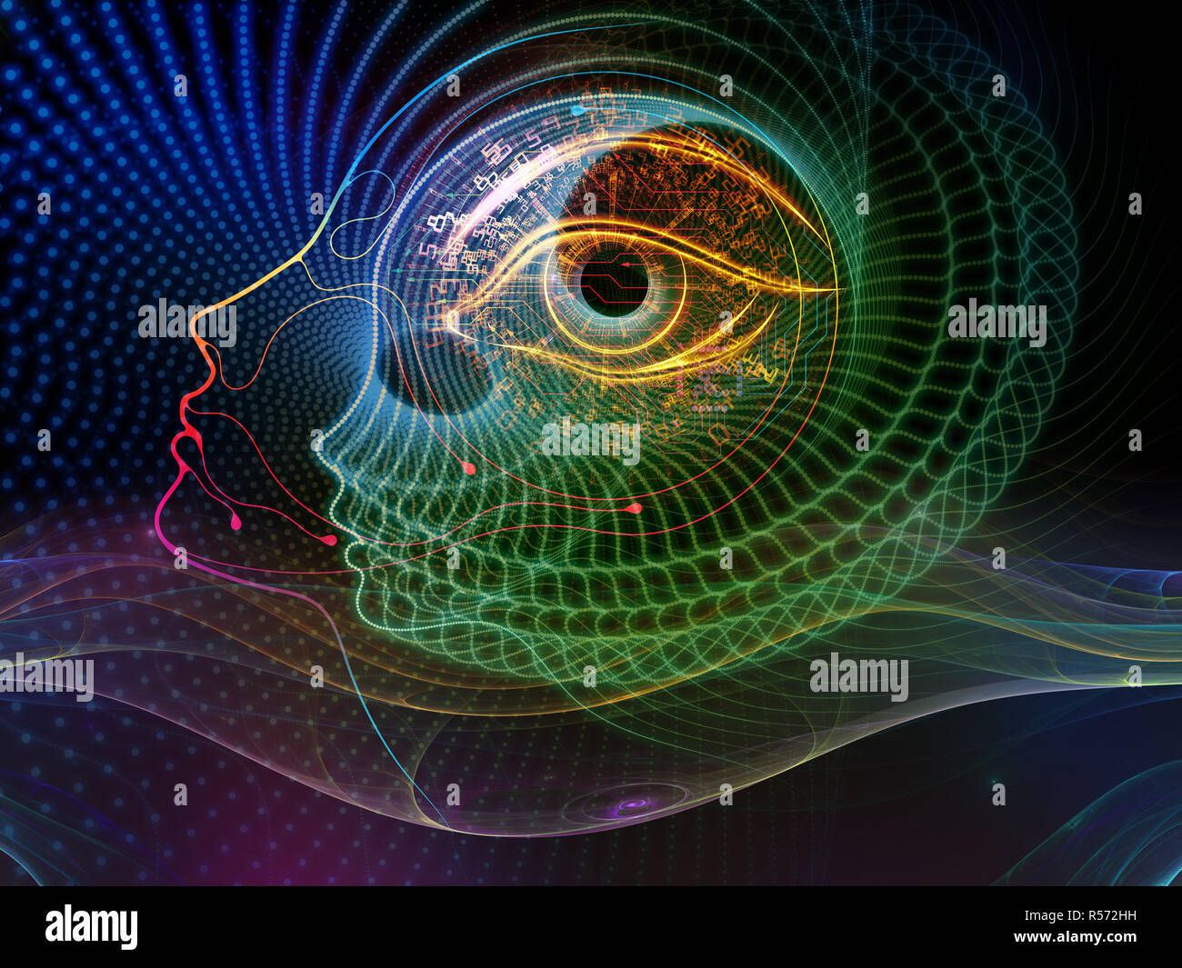 Energy of Machine Consciousness Stock Photo - Alamy