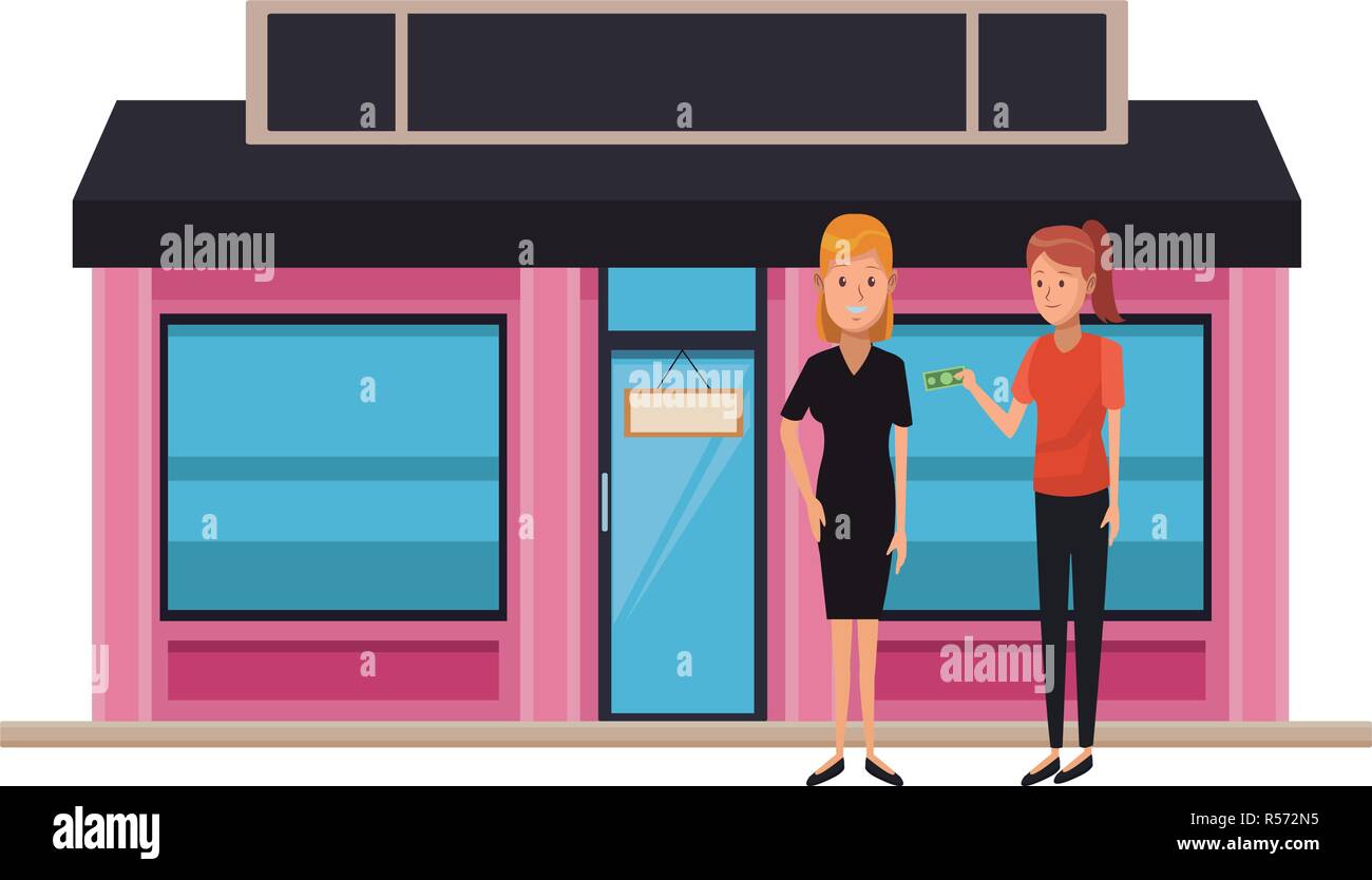 Boutique business cartoons Stock Vector