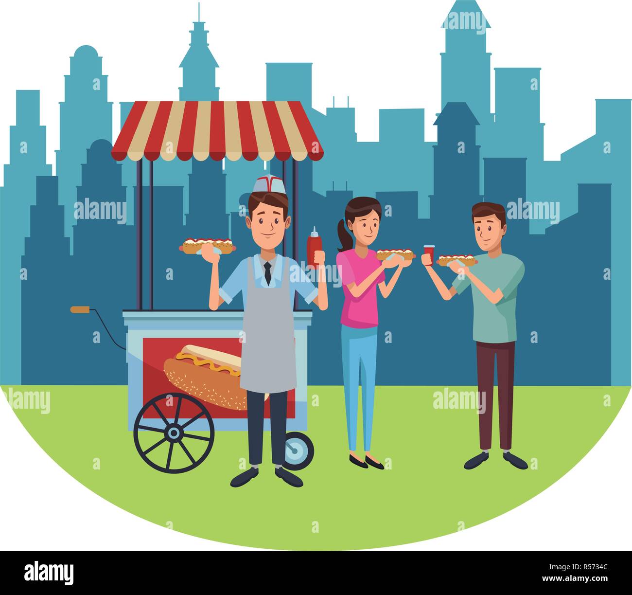 Hot Dog Booth Business Stock Vector Image Art Alamy hot-dog-booth-business-stock-vector-image-art-alamy