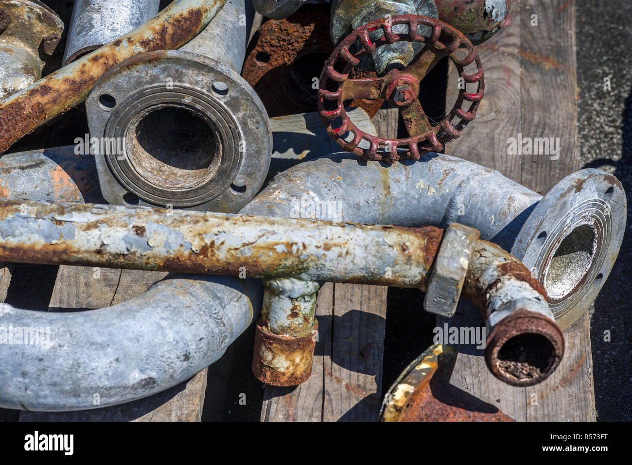 old rusty pipes Stock Photo Alamy