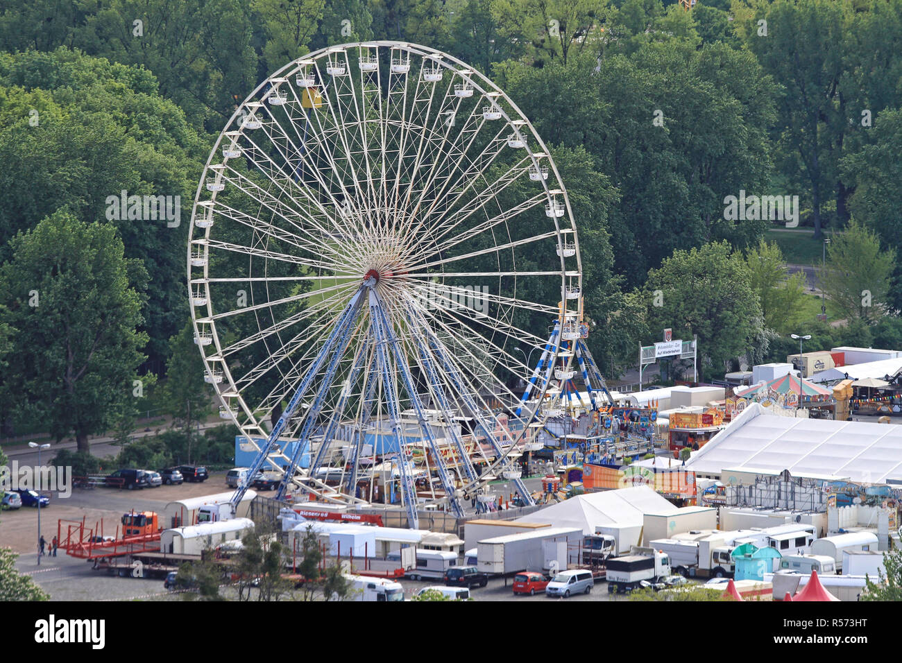 HANOVER, GERMANY MAY 03 Ferris Wheel at Schutzenfest in Hanover on