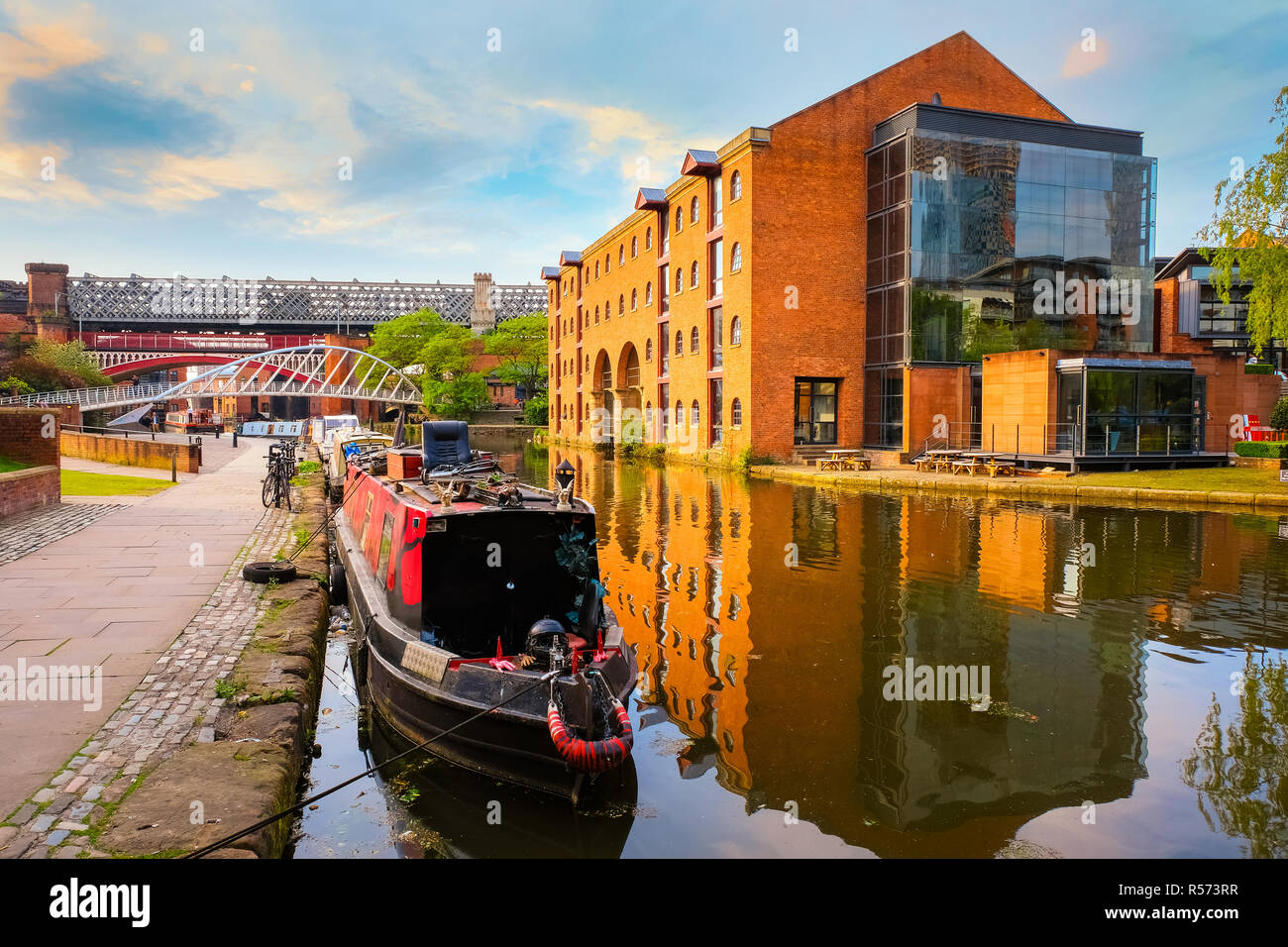 Castlefield, the inner city conservation area which  bounded by the River Irwell, Quay St., Deansgate and the Chester Rd. in Manchester, UK Manchester Stock Photo