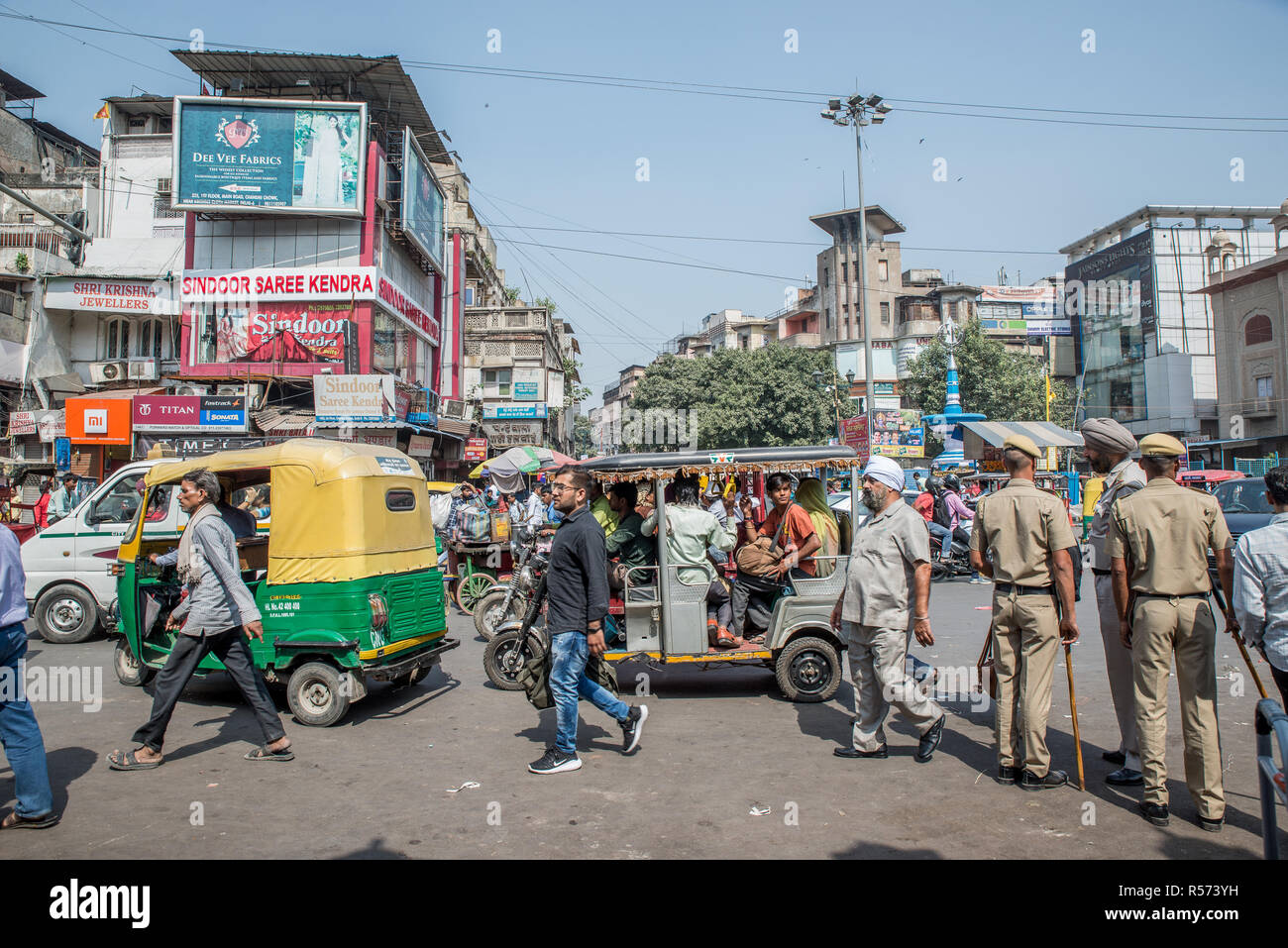 Traffic jam in Old Delhi, India Stock Photo Alamy
