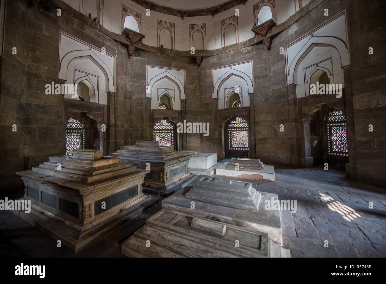 Tombs at the Humayun's cenotaph, Delhi, India Stock Photo