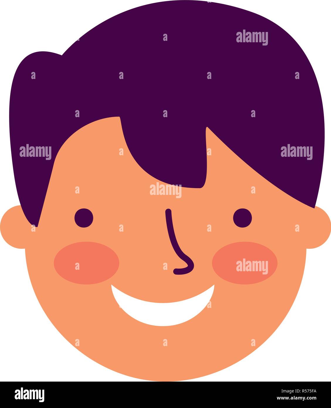 man face on white background vector illustration Stock Vector Image ...
