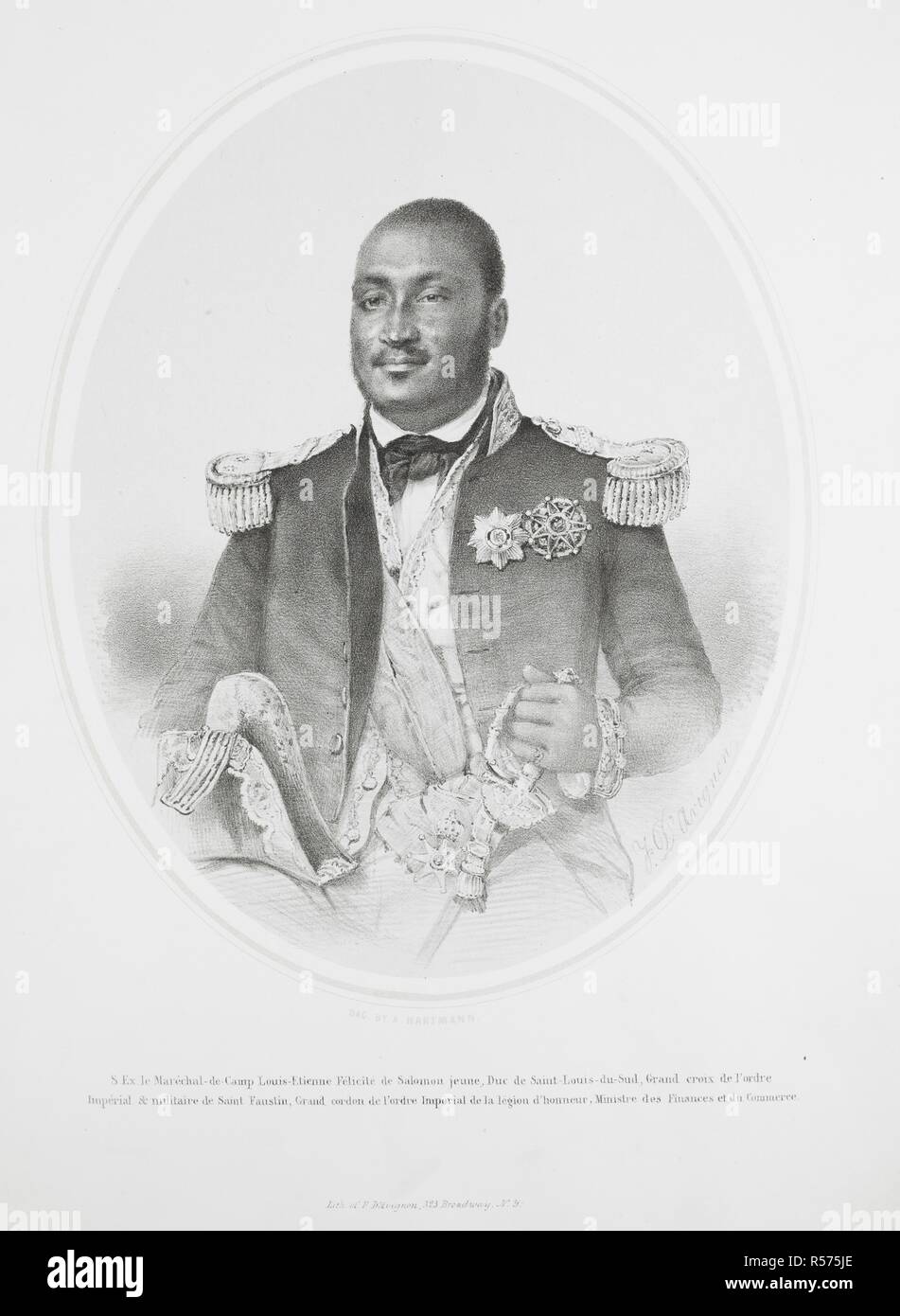 Louis-Etienne FÃ©licitÃ© de Salomon jeune. Lysius Salomon ca. 1843 before  he became president. Louis Ã‰tienne FÃ©licitÃ© Lysius Salomon (June 30,  1815 â€“ October 19, 1888) was the President of Haiti from 1879