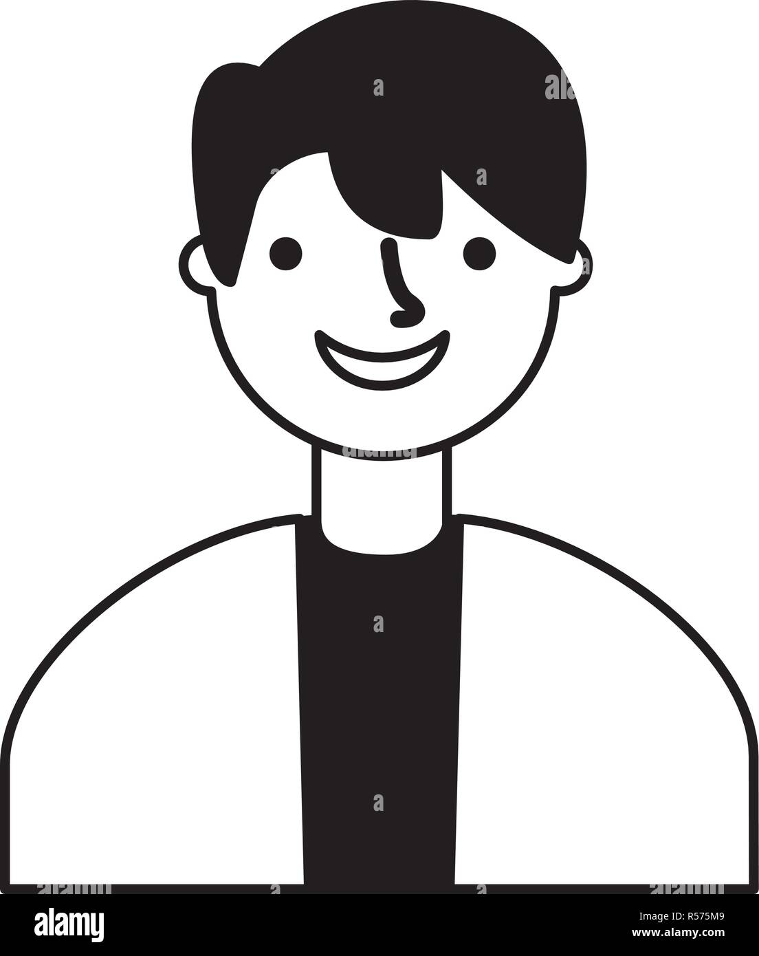 portrait man on white background vector illustration Stock Vector Image ...