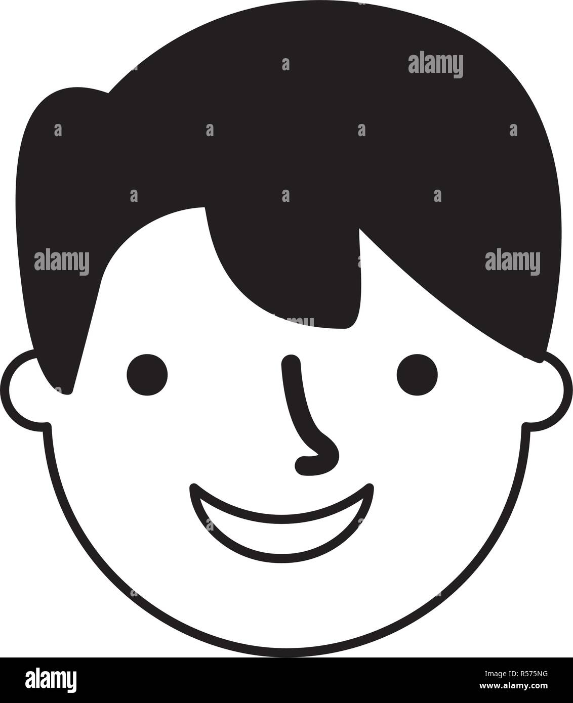 man face on white background vector illustration Stock Vector Image ...