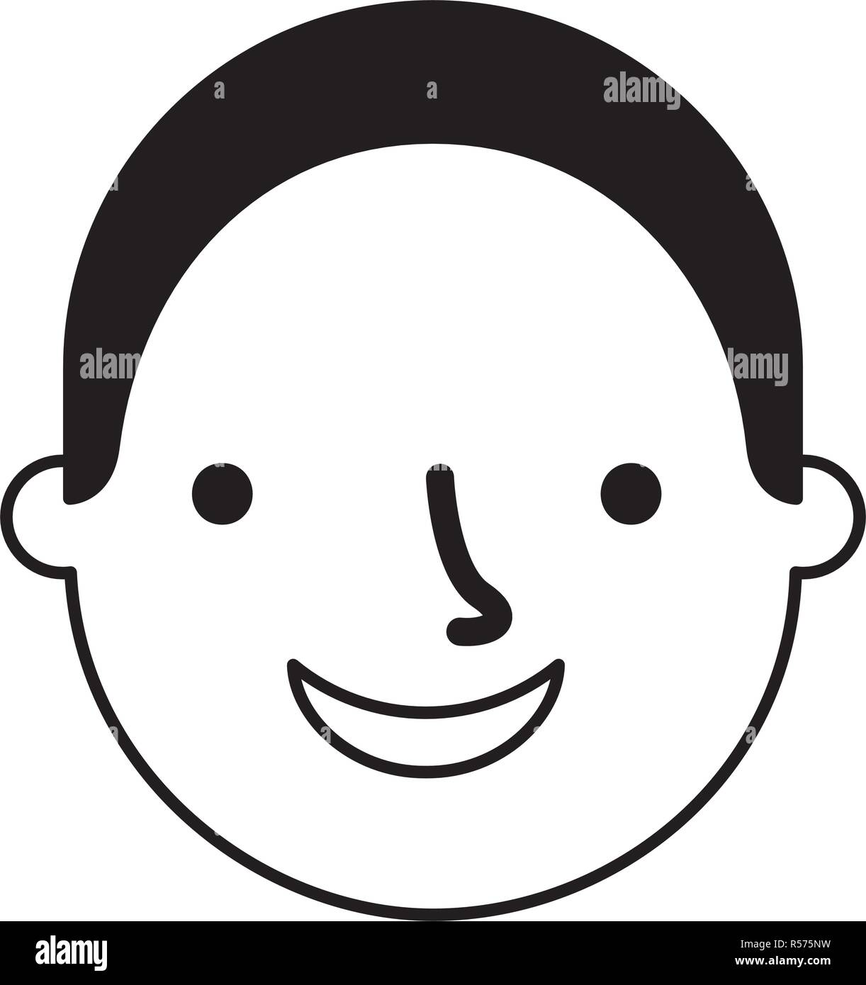 man face on white background vector illustration Stock Vector Image ...