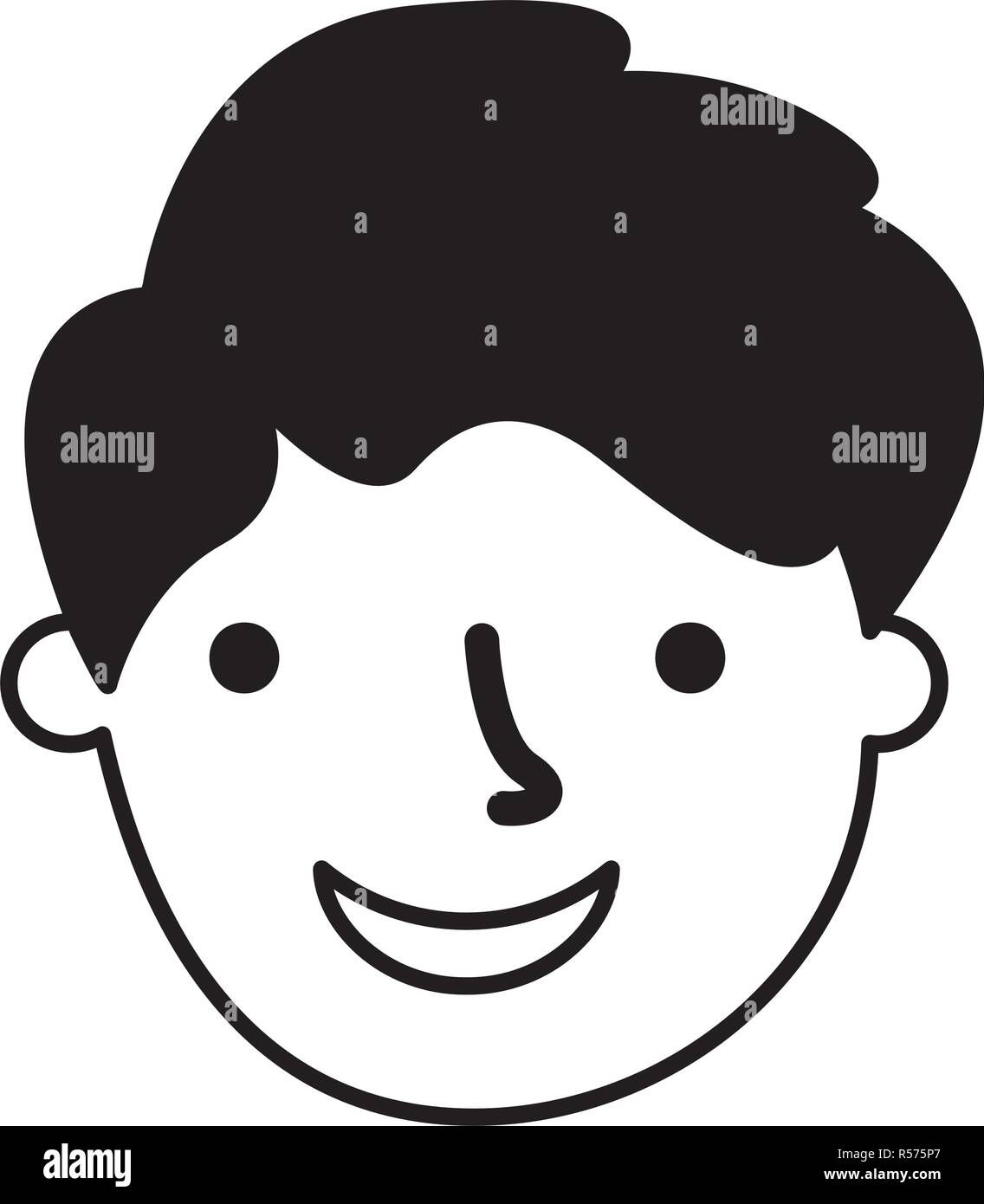 man face on white background vector illustration Stock Vector Image ...