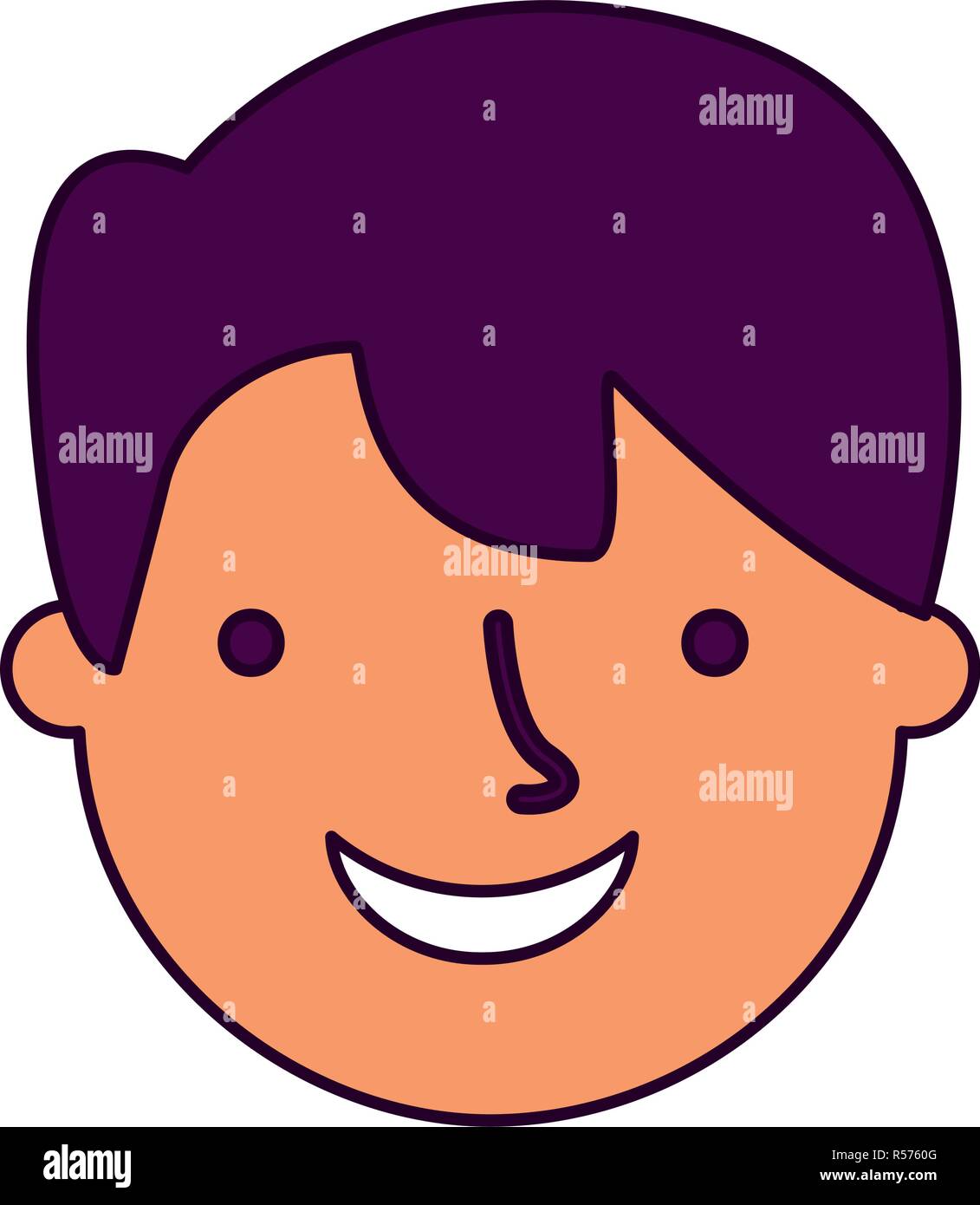man face on white background vector illustration Stock Vector Image ...