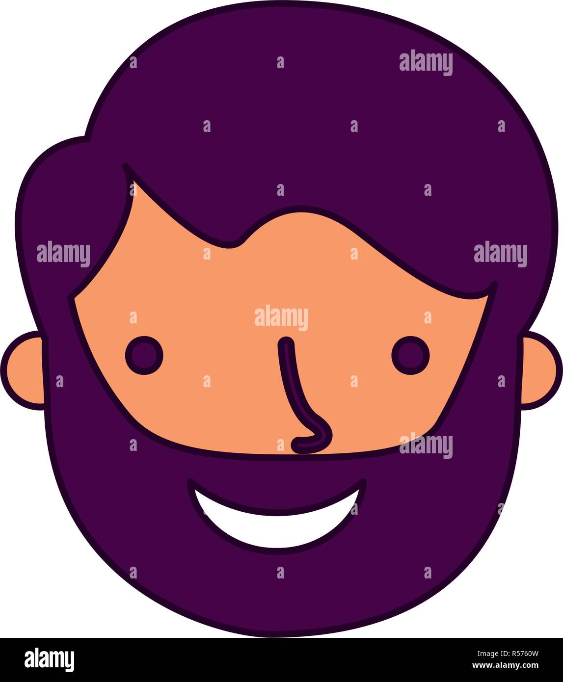 man face on white background vector illustration Stock Vector Image ...