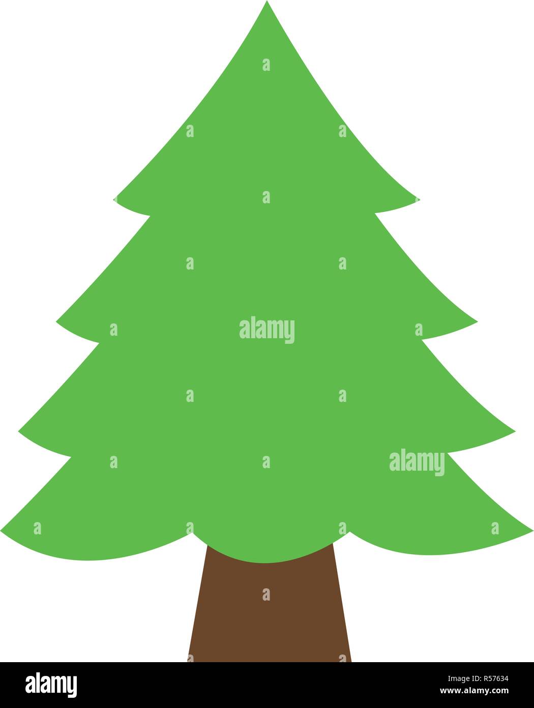 pine tree on white background vector illustration Stock Vector Image ...