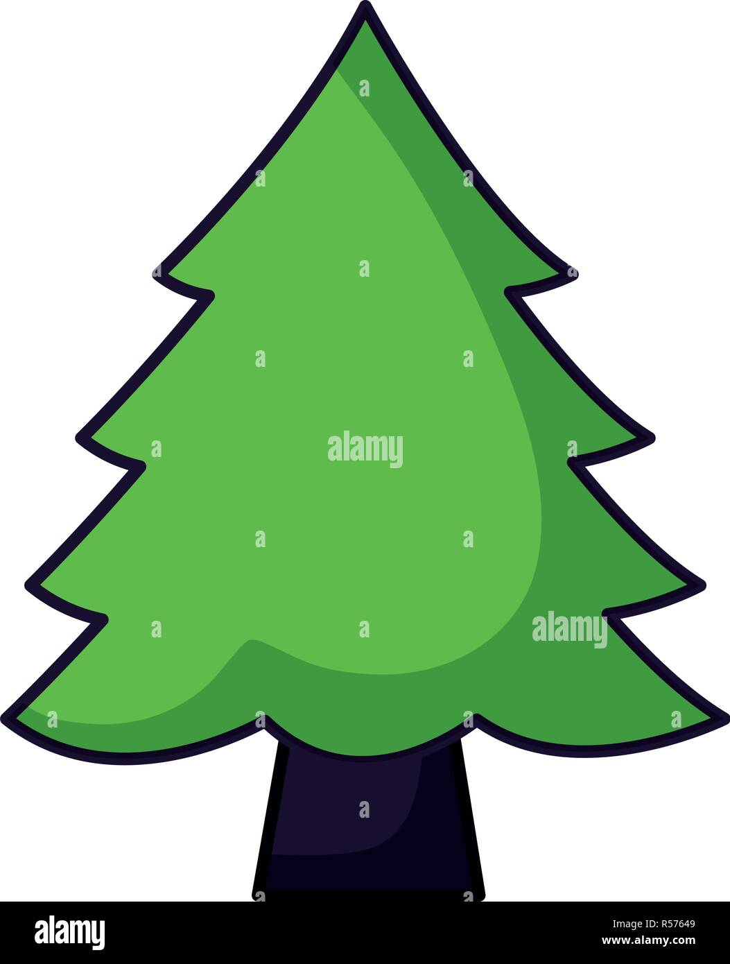 pine tree on white background vector illustration Stock Vector Image ...
