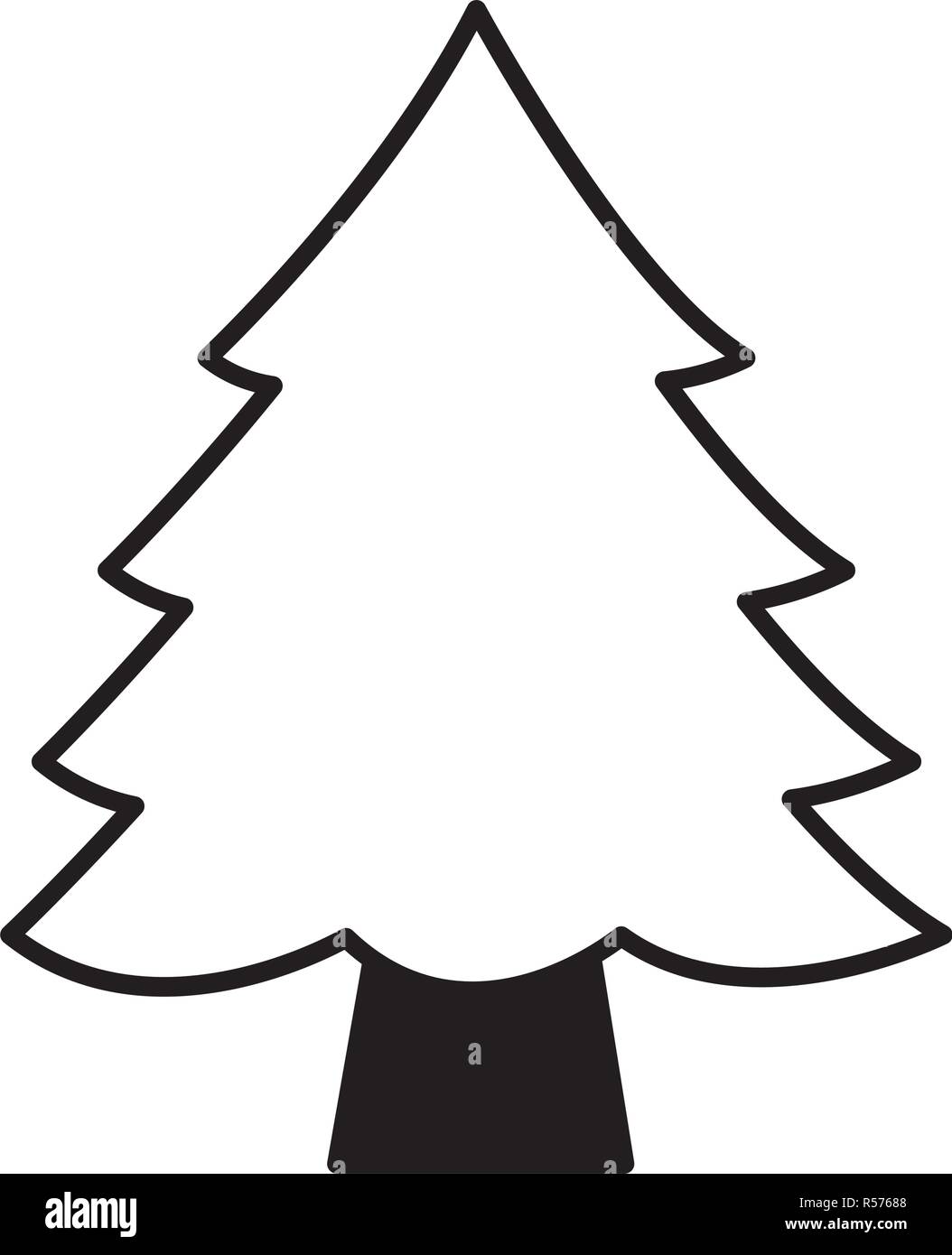 pine tree on white background vector illustration Stock Vector Image ...