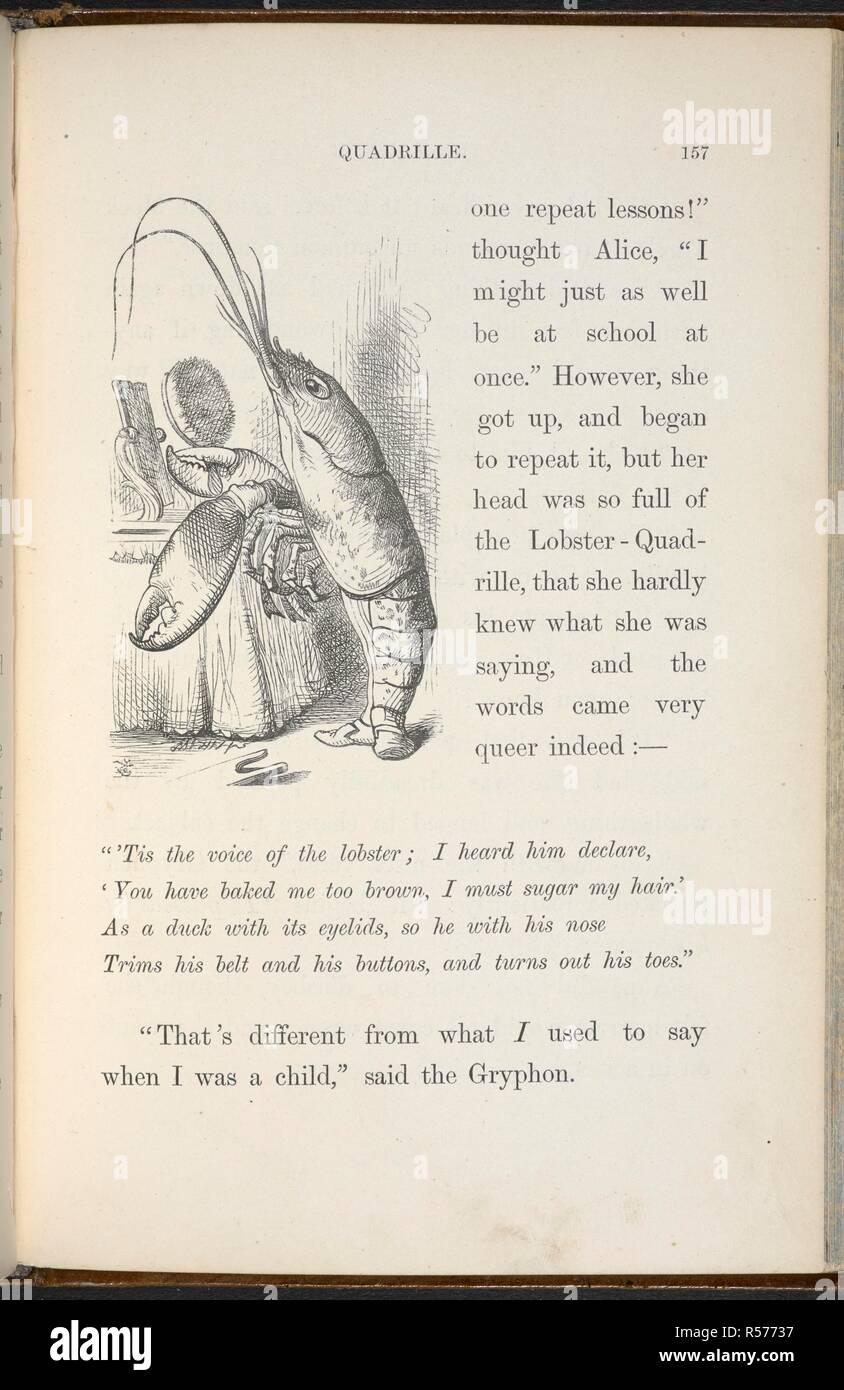 Alice In Wonderland Book 1865 High Resolution Stock Photography And Images Alamy