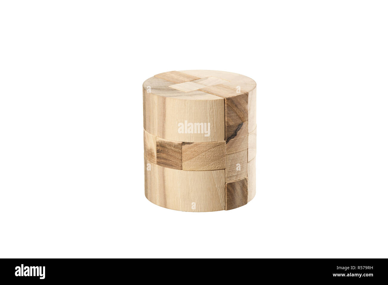 The wooden puzzle game with blocks stock photo alamy