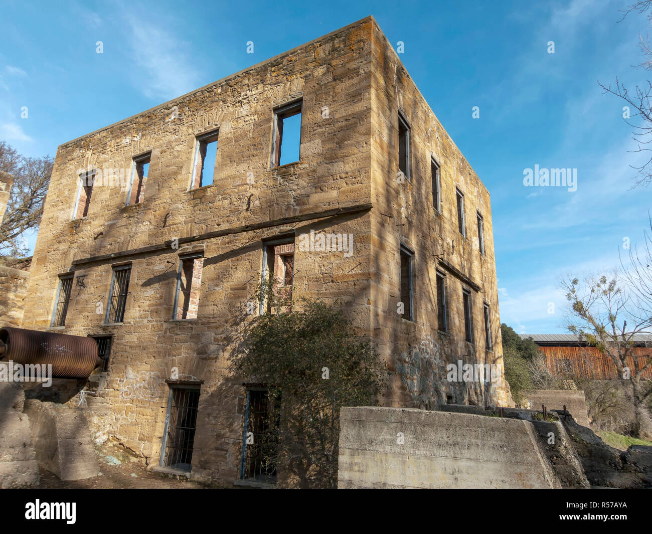 Old saw mill Knights Ferry Stock Photo Alamy