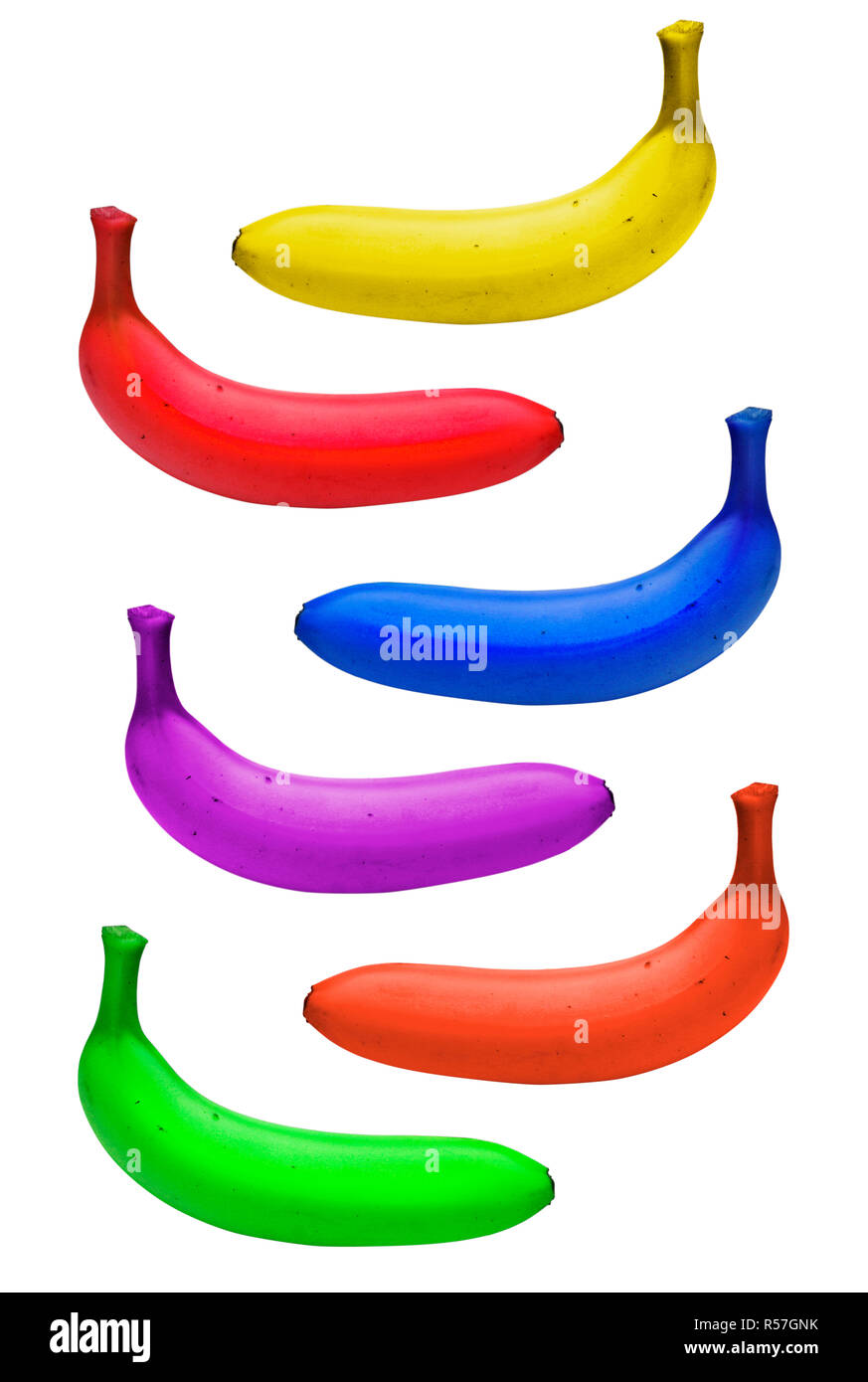 bananas colorful colors concept Stock Photo