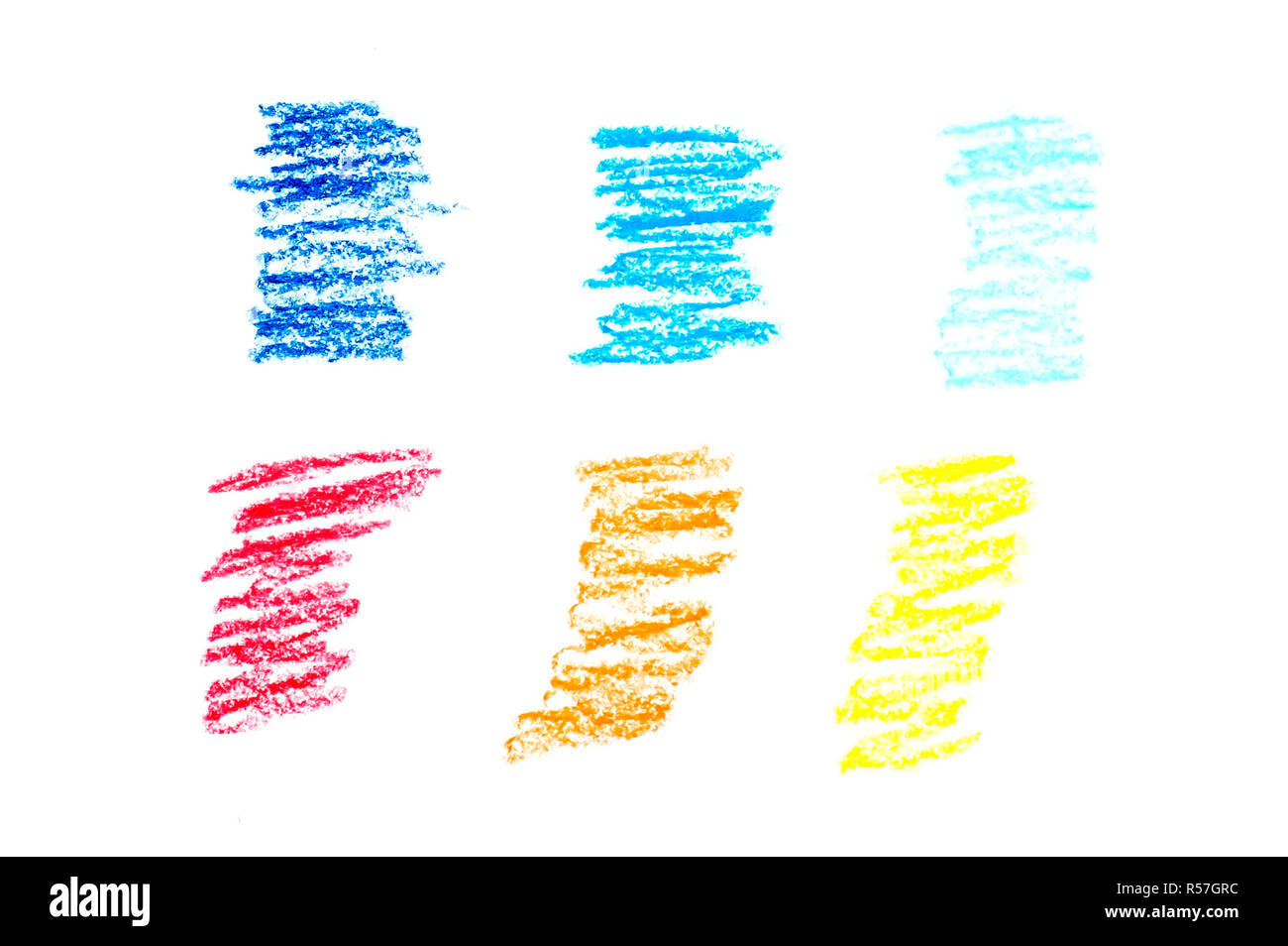 Many of Crayons Brush Stock Photo - Alamy