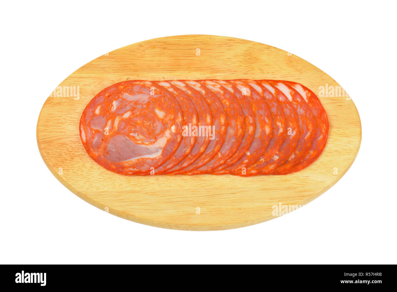 slices of chorizo salami Stock Photo Alamy