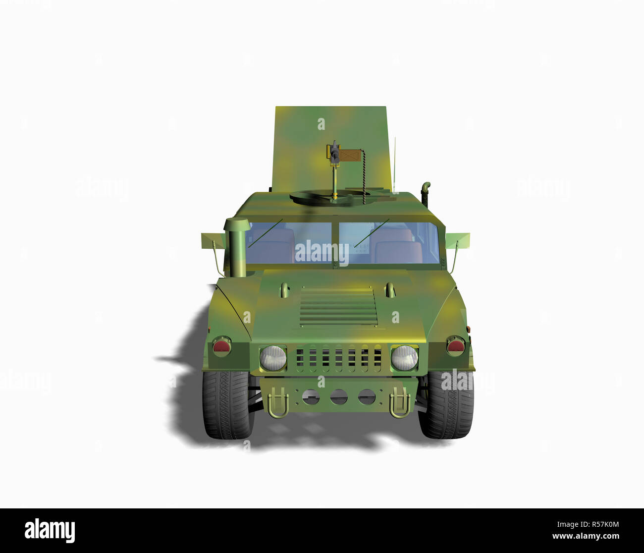 Machine Gun On Rv off-road vehicle of the military with machine gun released Stock Photo ...