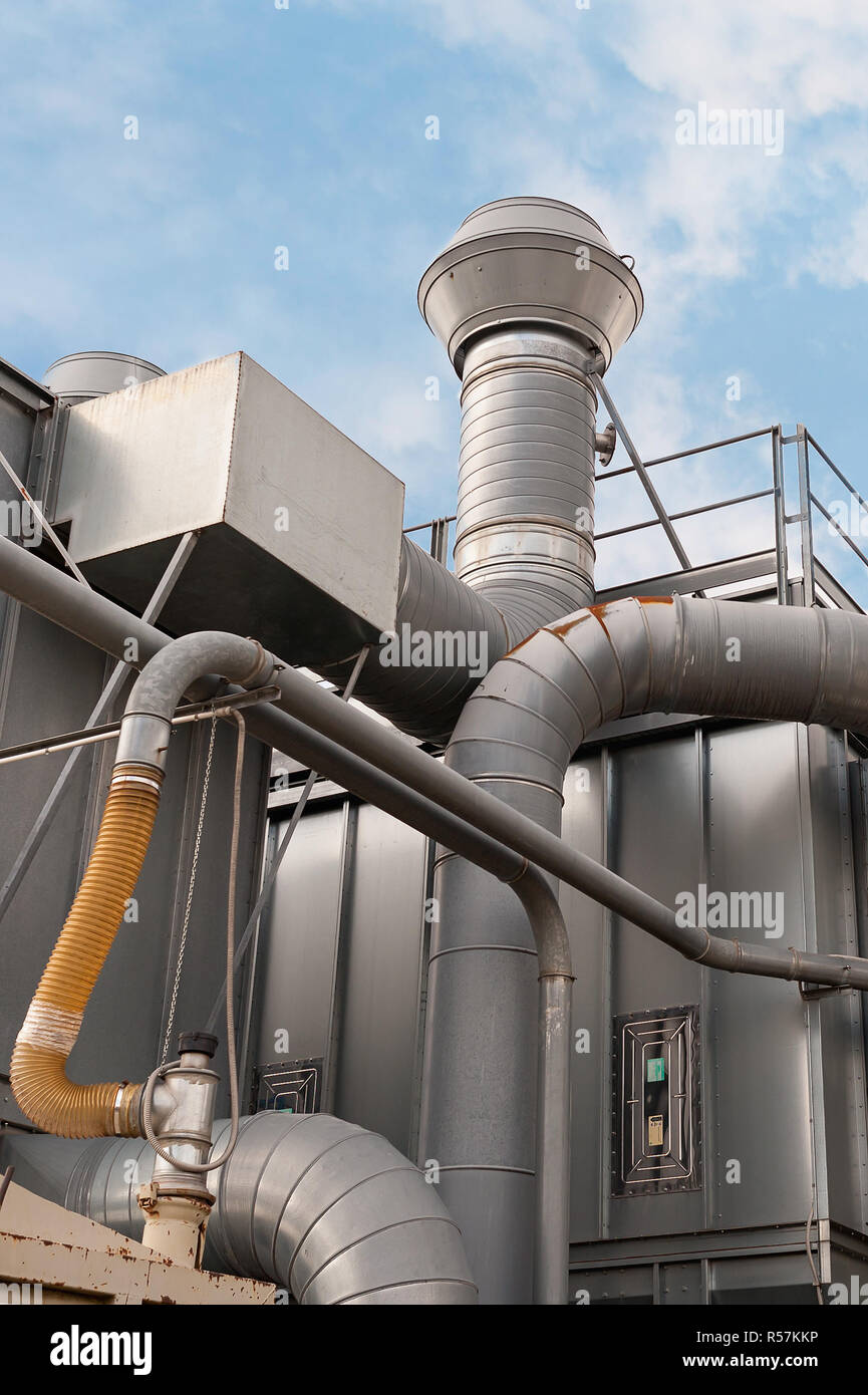 Industrial factory air filtration system Stock Photo Alamy