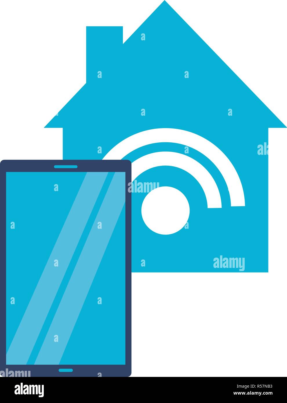 smart home cellphone device control vector illustration Stock Vector ...