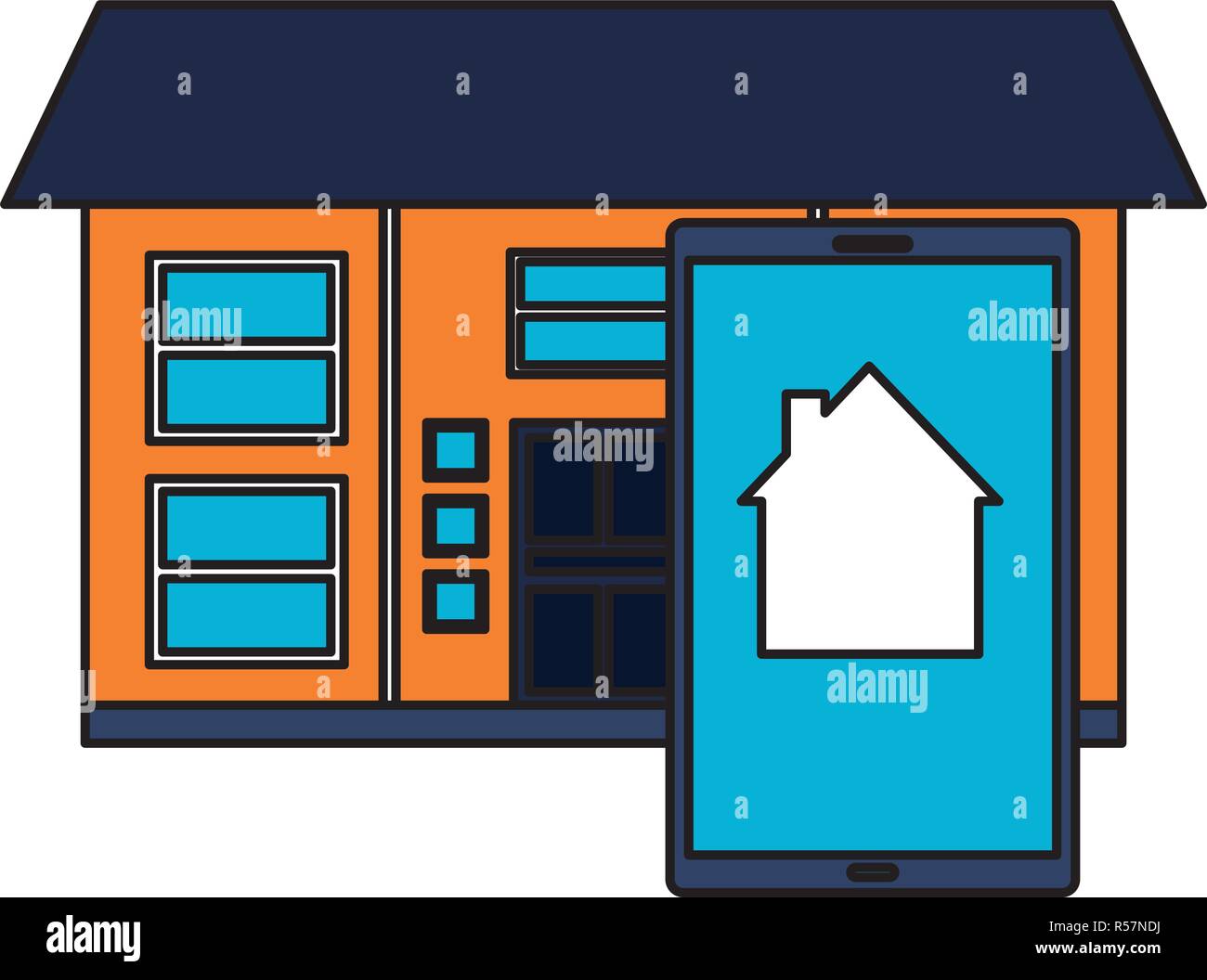smart home cellphone device control vector illustration Stock Vector Image & Art Alamy