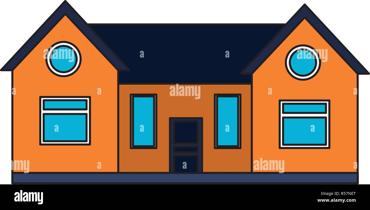 house home exterior on white background vector illustration Stock ...