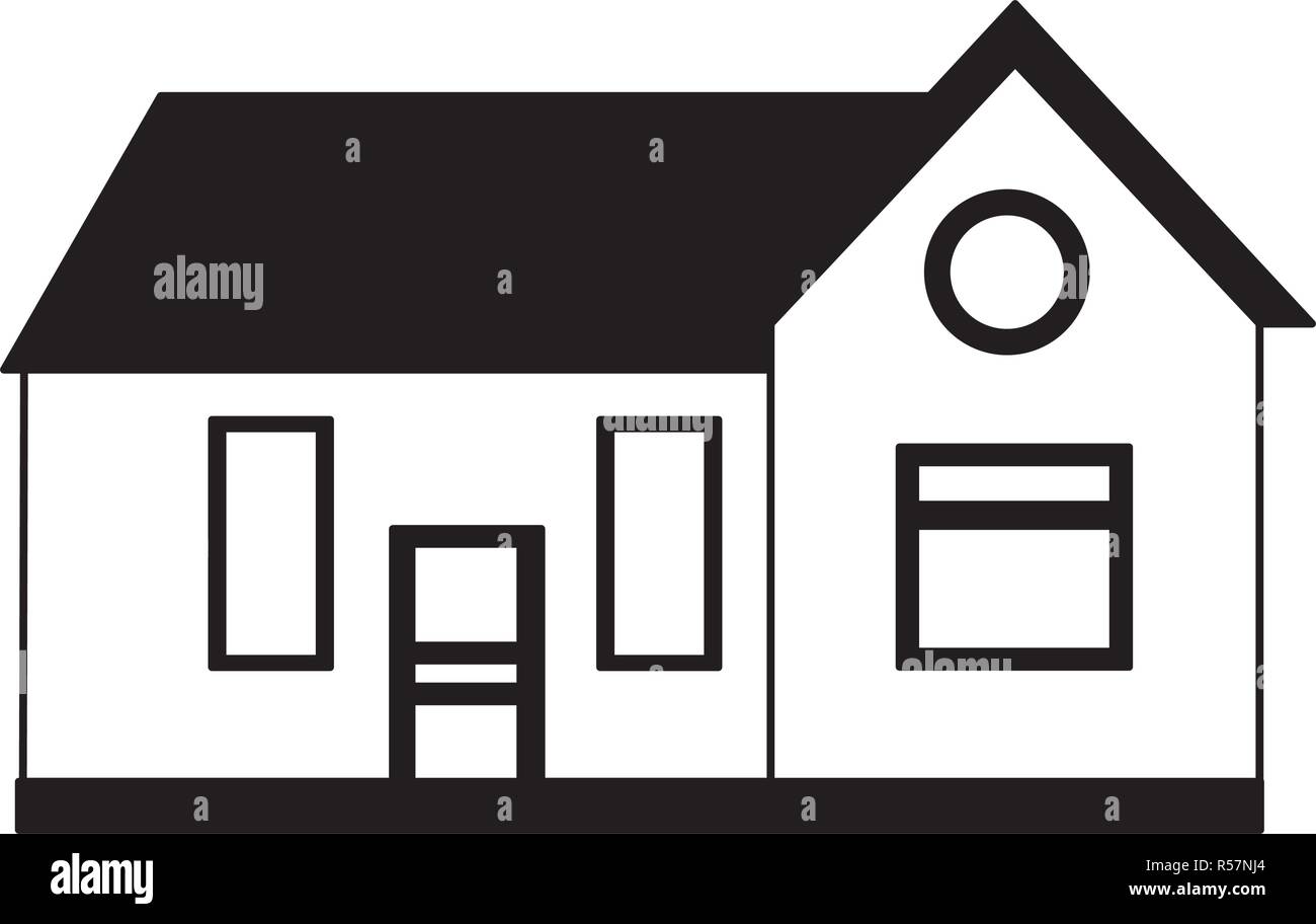 house home exterior on white background vector illustration Stock ...
