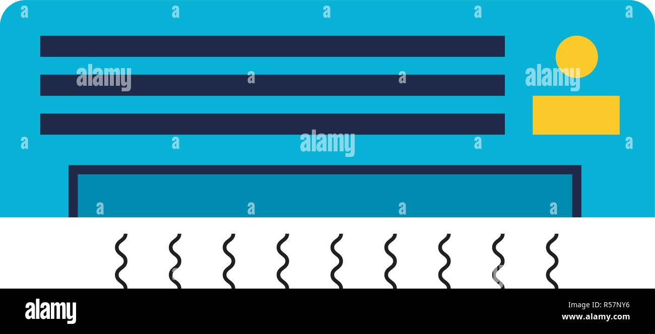 air conditioner on white background vector illustration Stock Vector