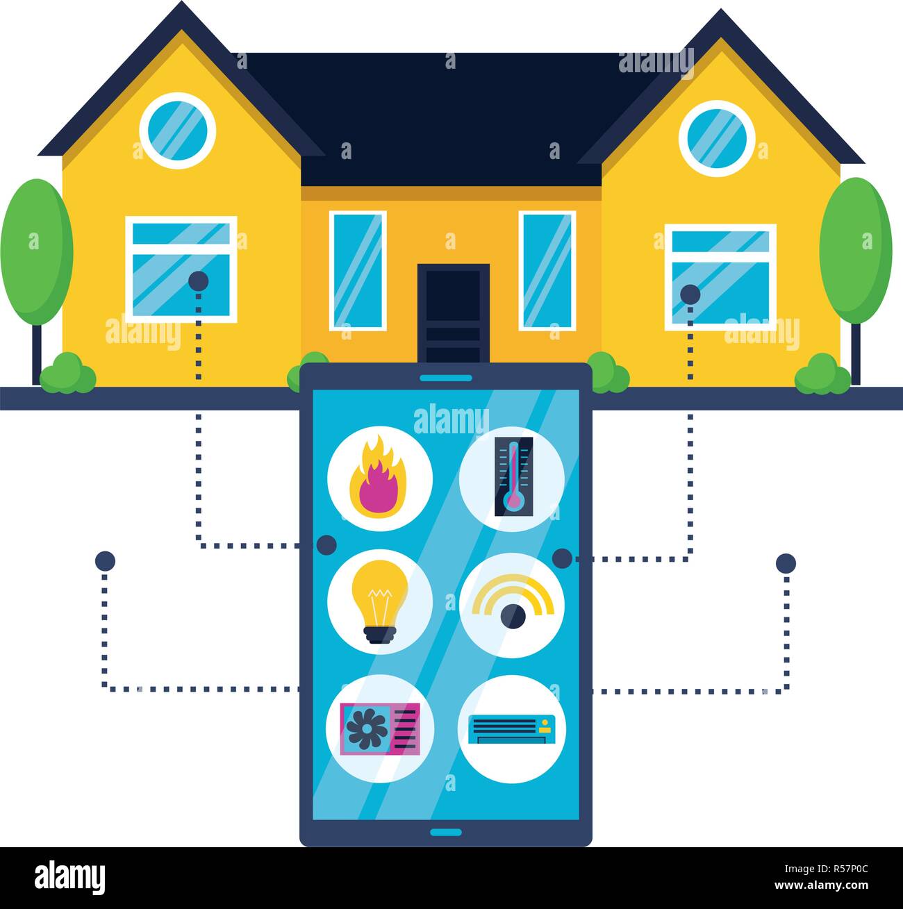 smart home cellphone device control vector illustration Stock Vector Image & Art Alamy