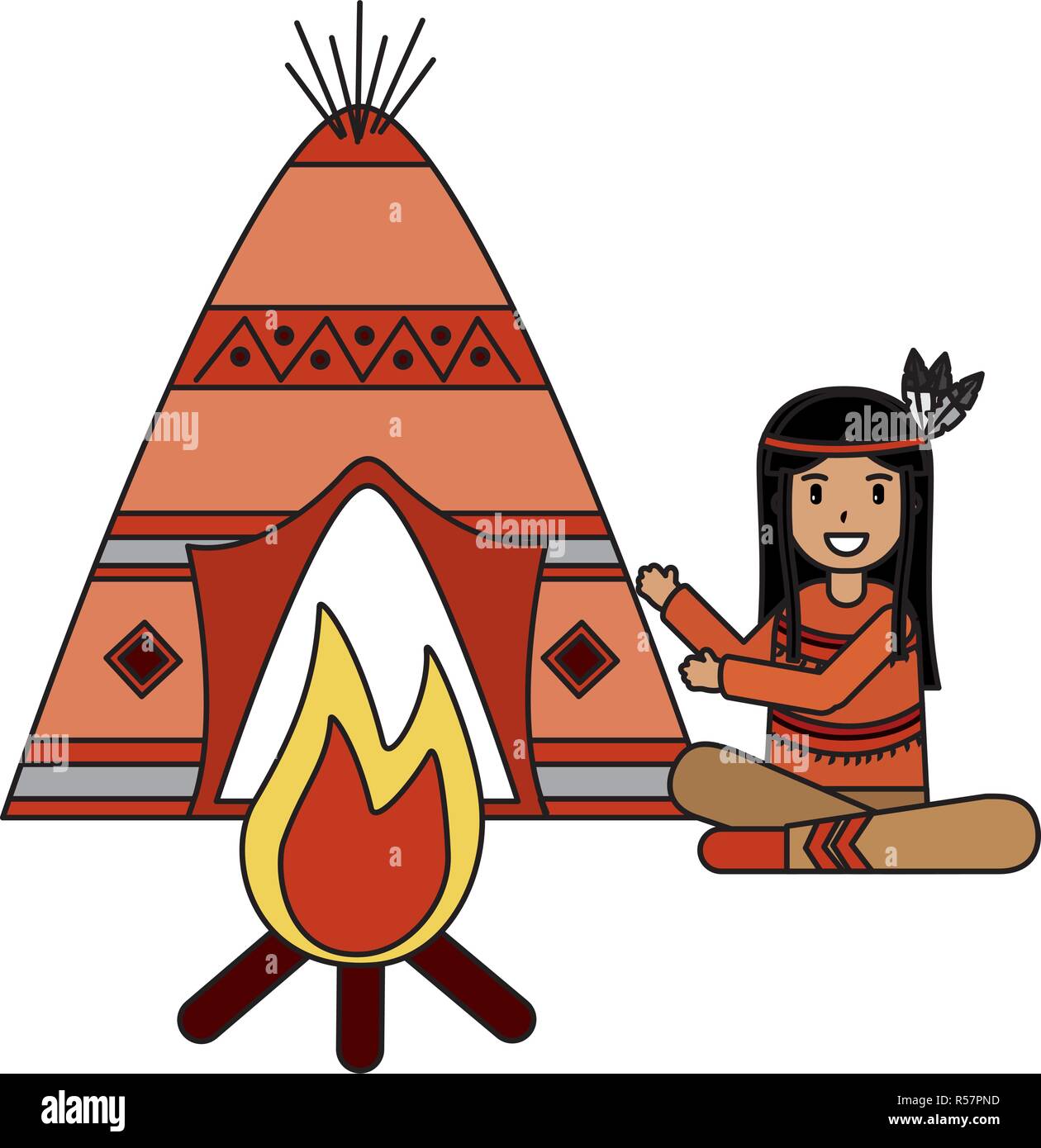 Native american outfit Stock Vector Images - Alamy