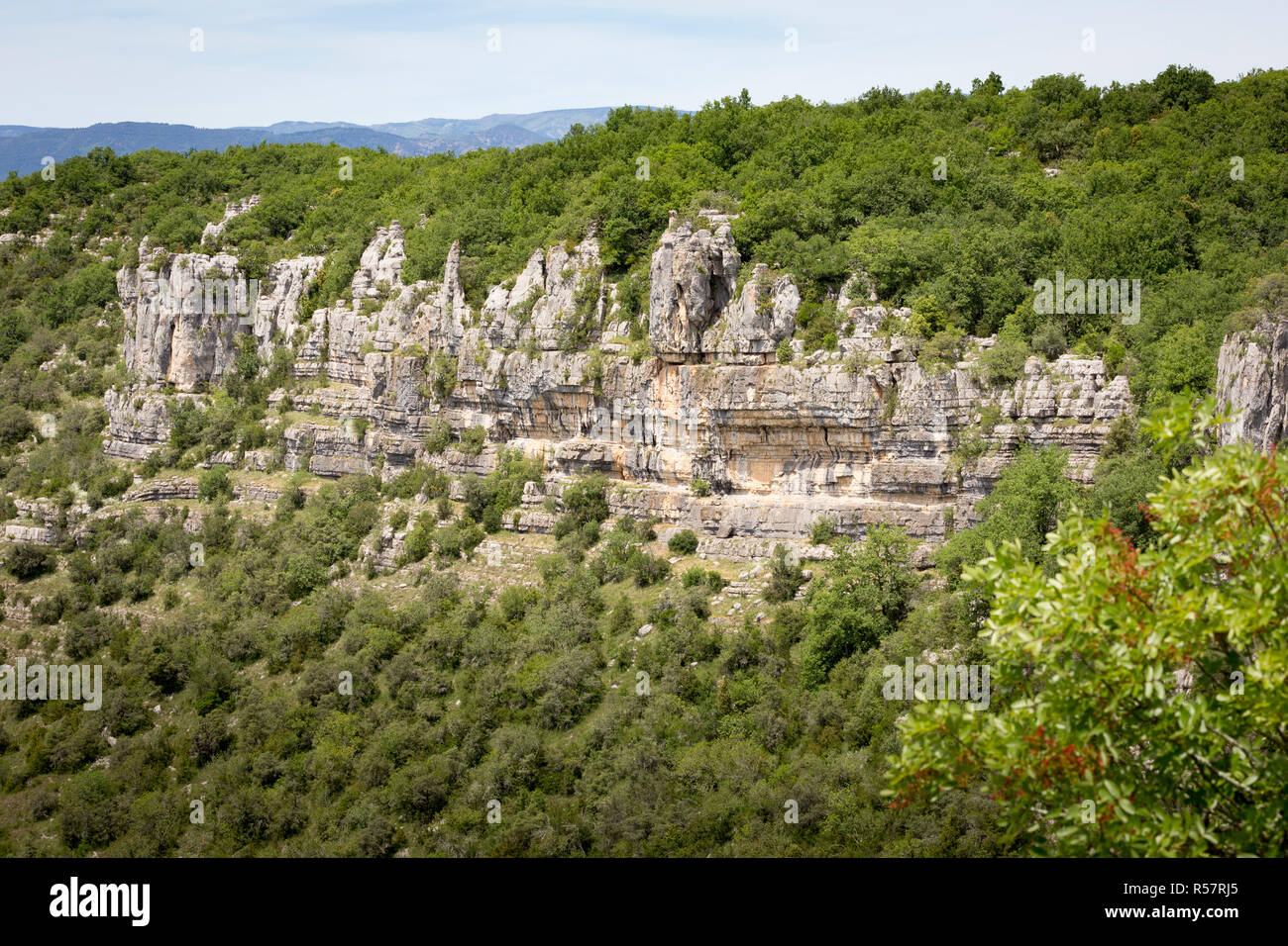 landscape in the ardeche,southern france Stock Photo