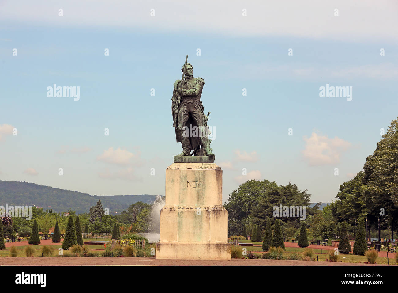 marÃ©chal ney monument in metz Stock Photo