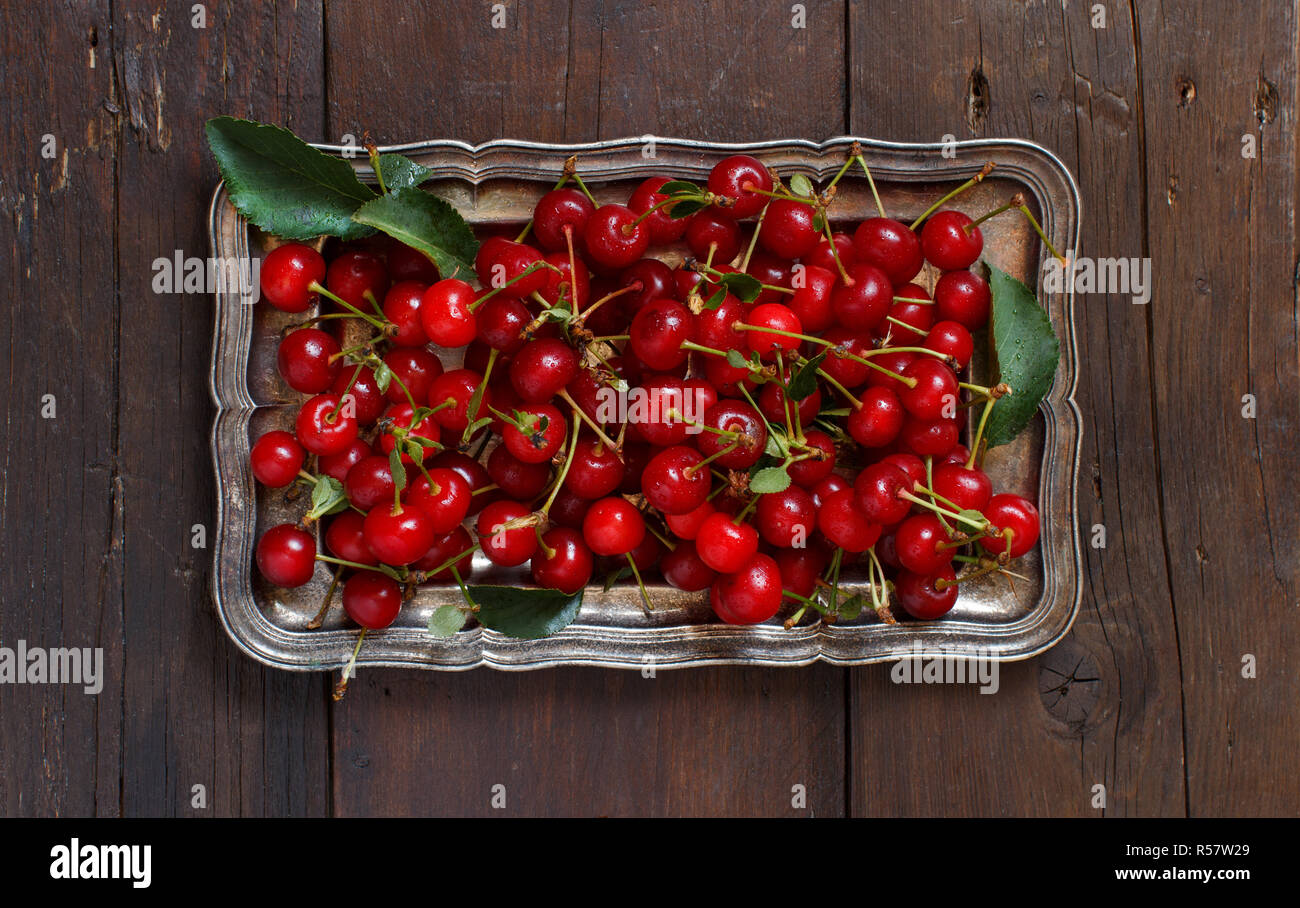 Fresh sour cherries Stock Photo Alamy