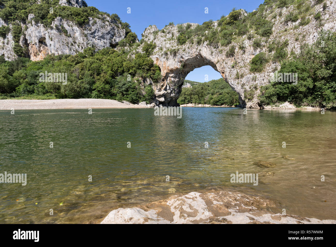 pont d'arc in the ardeche,southern france Stock Photo