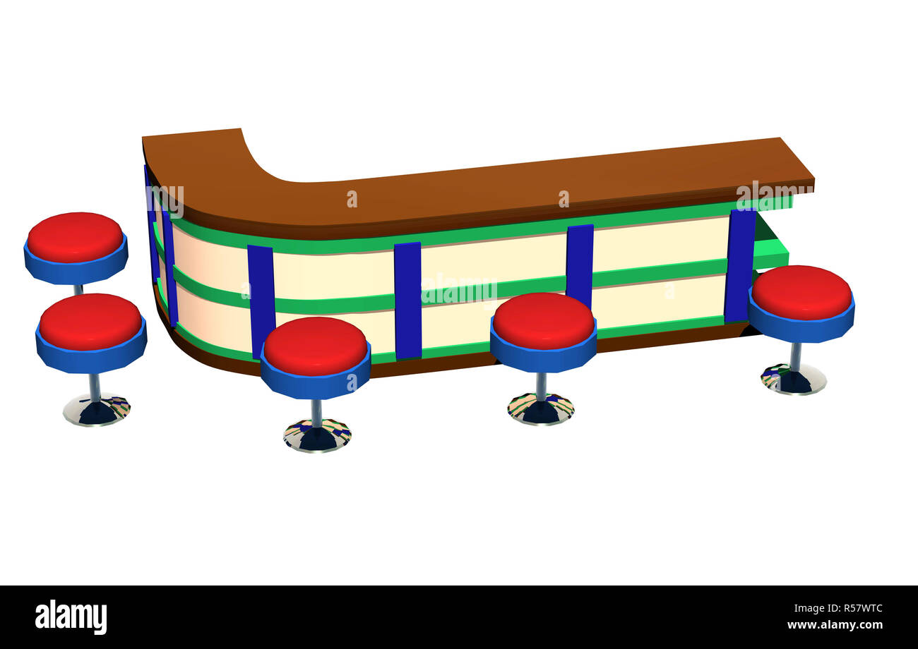 bar counter with bar stools free Stock Photo Alamy