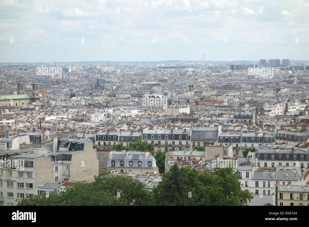 paris from the bird's eye view Stock Photo