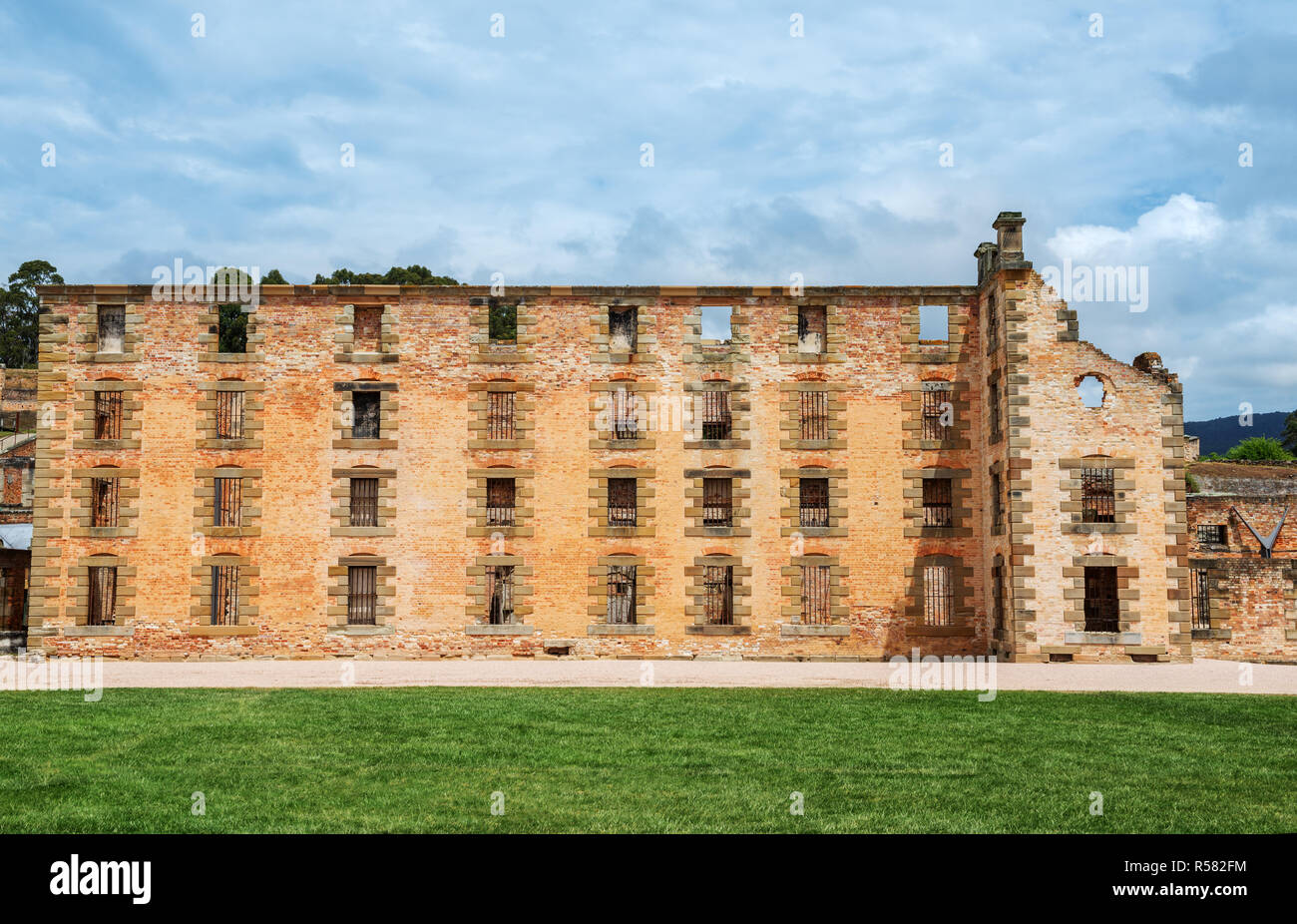 The penitentiary building at Port Arthur in Tasmania, Australia.Port Arthur Historic Site. Stock Photo