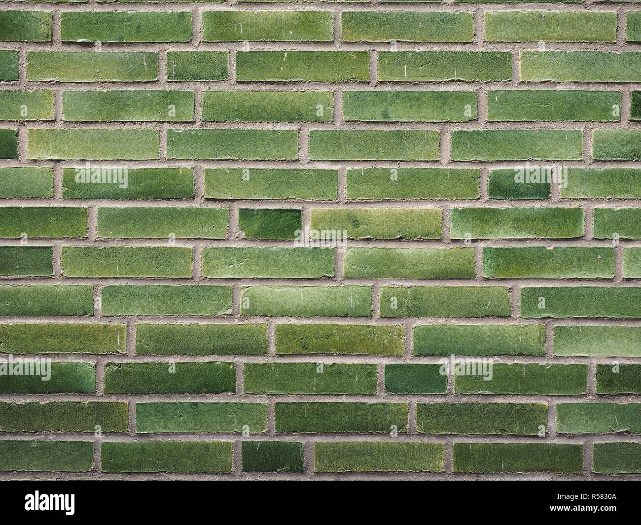 green brick wall background Stock Photo - Alamy