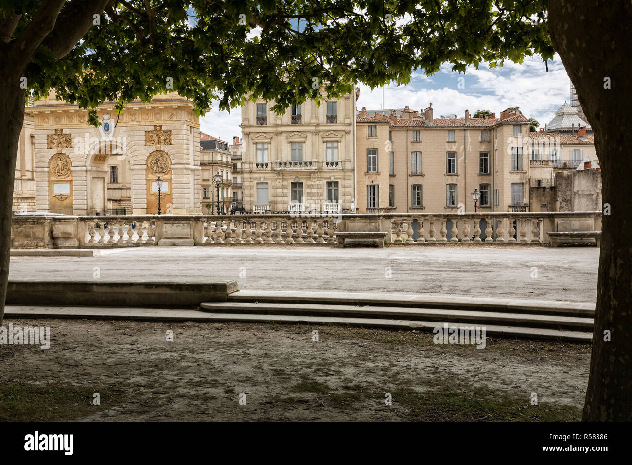 historic buildings in montpellier,southern france Stock Photo