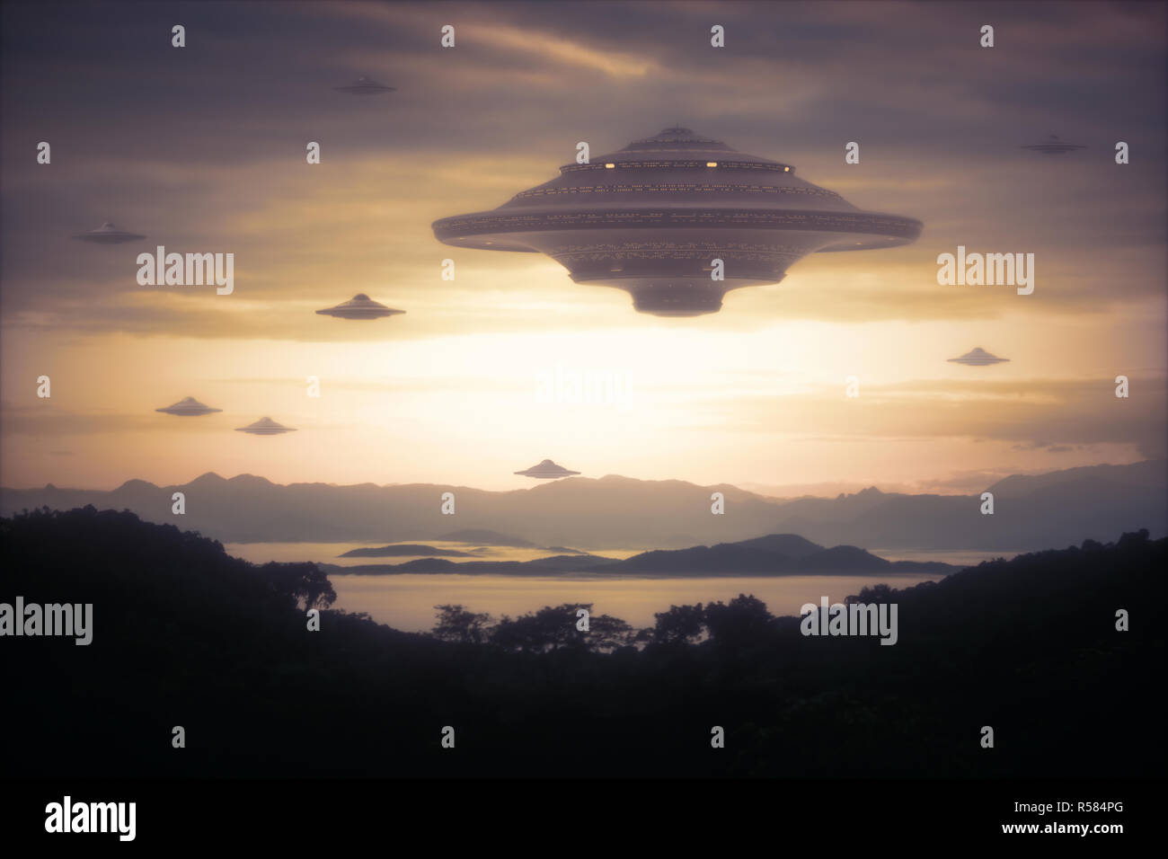 Alien Invasion Stock Photo