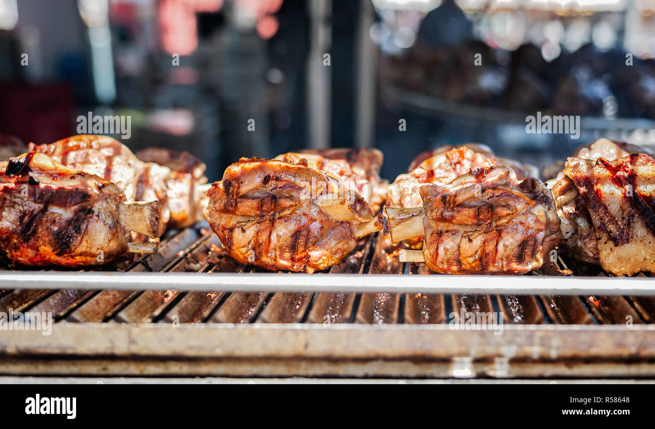 Grilled pork knuckle Stock Photo Alamy