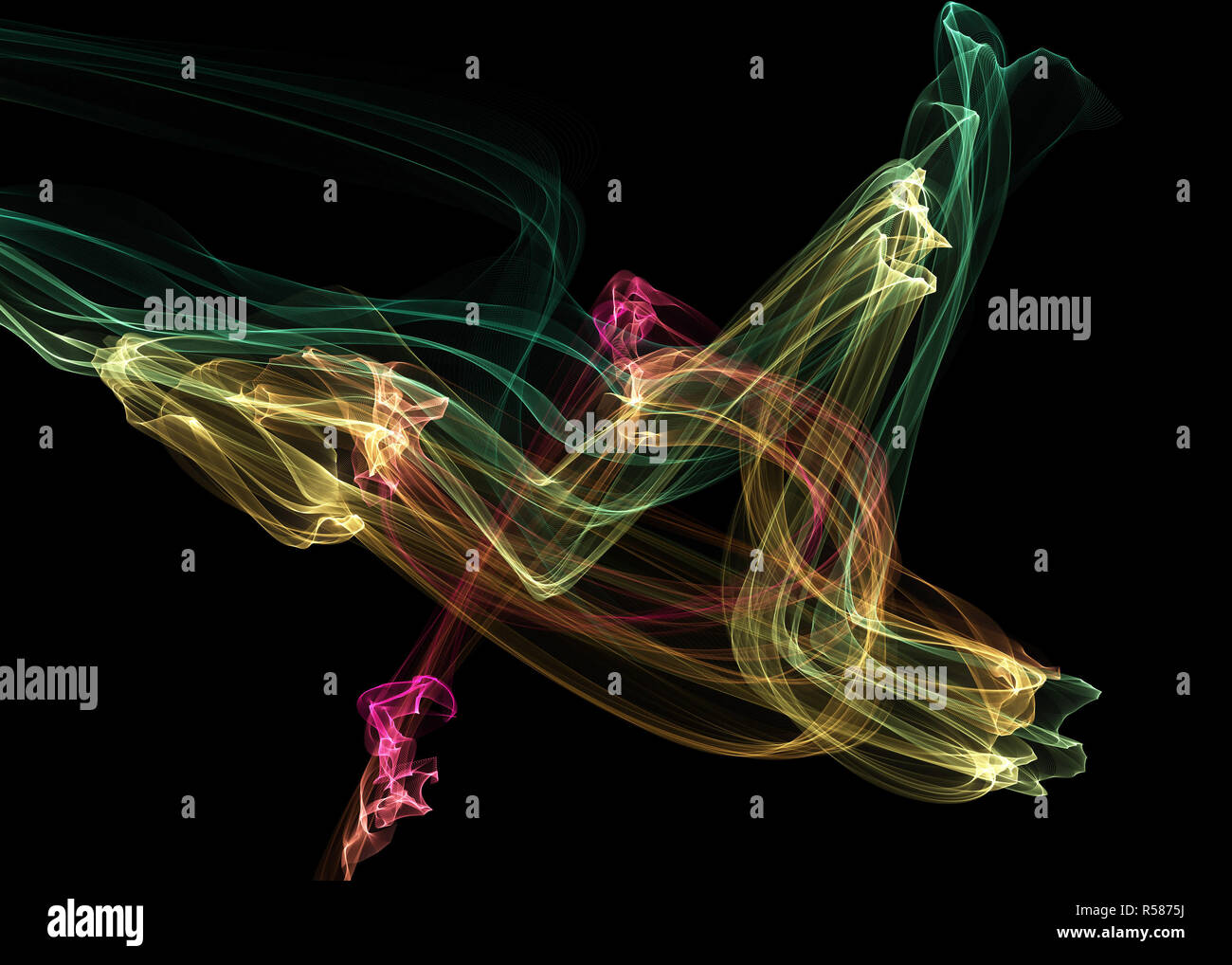 Dark abstract background with a glowing abstract waves Stock Photo - Alamy