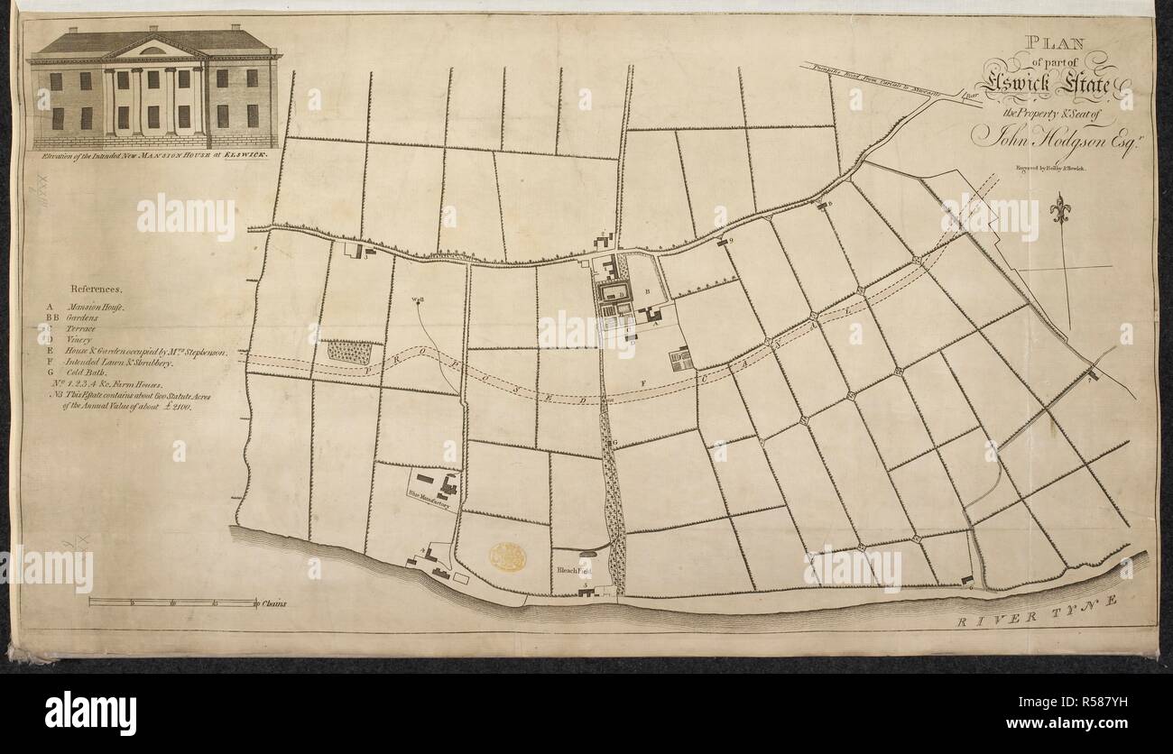 A plan of part of Elswick Estate, Northumberland. Plan of part of ...